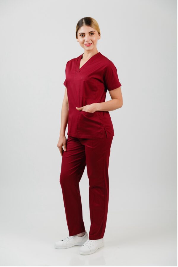 Imagen 1 CONJUNTO QUIRÚRGICO UNISEX VINO