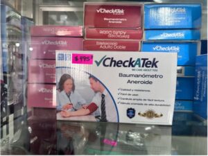 Imagen 1 Kit Baumanómetro Aneroide Económico Negro Checkatek