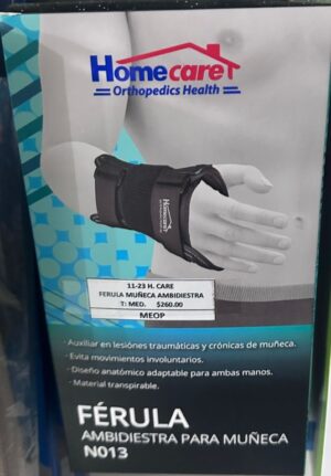 Imagen 1 Férula ambidiestra para muñeca