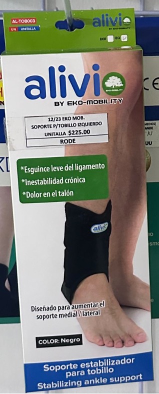 Soporte para tobillo izquierdo