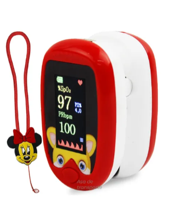 Oxímetro Pediatrico Pulso Recargable Oled Hermed + Correa recargable