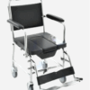 Imagen 1 Silla Cómodo con Ruedas Vinil Negro Cromada con Descansa Pies Abatible